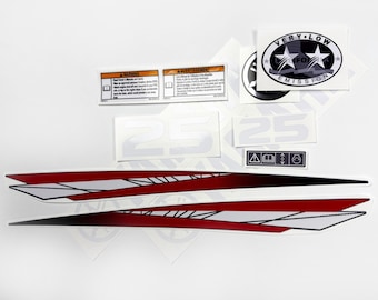 Vinyl decal kit for Yamaha 25 hp outboard engine graphic stickers set  similar for Yamaha 25 hp two stroke Handmade