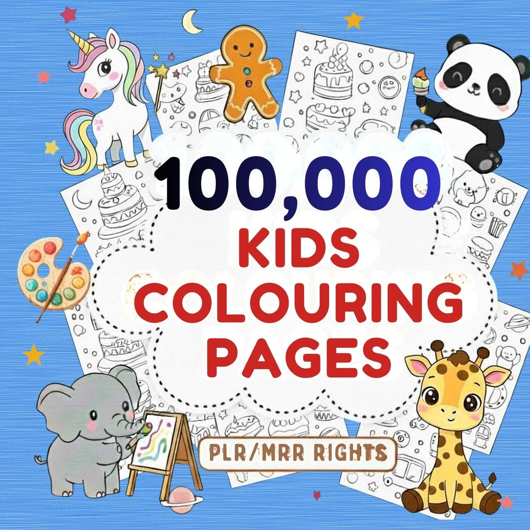 Kids & Adults Coloring Pages Mega Bundle (digital Download - Pdf, Png ...
