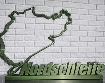 3D-geprinte Nürburgring Nordschleife-displaystandaard – Motorsport-decoratiecadeau