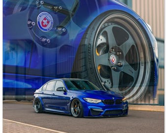 Póster del BMW M3 F80 – Arte mural de coches – Decoración