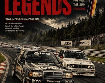 STW Legends – Póster de coches de turismo alemanes clásicos