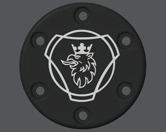 3D-geprinte stuurwielnaafkap voor G29 / G920 / G923 – Kroonembleem in vrachtwagenstijl