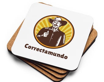 Correctamundo Cowboy Coaster | Funny Western Humor Cork Drink Coaster