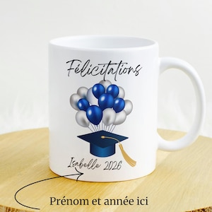 Personalized graduation mug with name and year, original graduation congratulations gift, personalized student achievement mug