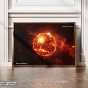 Póster de núcleo de supernova, arte mural espacial, estrella en explosión, energía cósmica, decoración galáctica, impresión astronómica, arte celestial, póster espacial