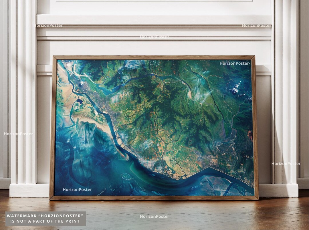 Mekong Delta Poster, Vietnam Aerial View, River Delta Wall Art ...