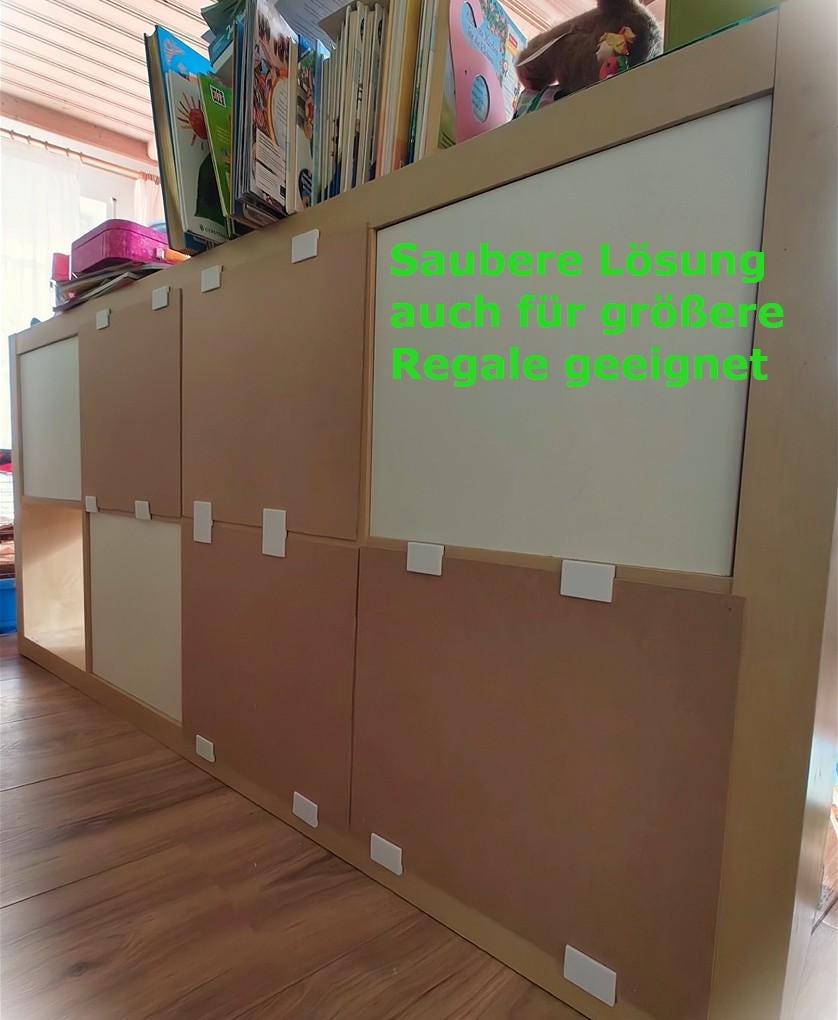 Kallax 1x2 Rückwand Clips 1 Fach (DIY) | Sondergröße | Halterung für eigene Platten | IKEA Kallax Zubehör