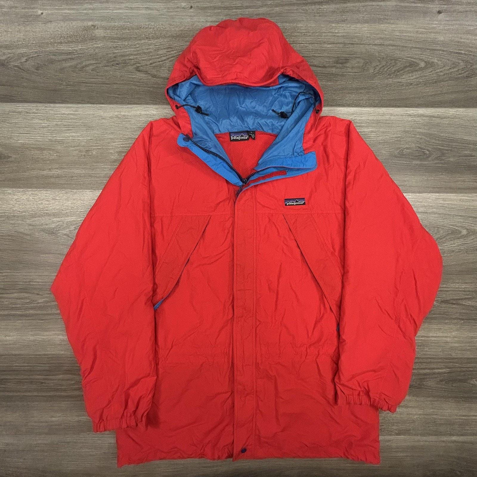 Patagonia H2No Jacket Mens M Red Full Zip Hooded Windbreaker Rain