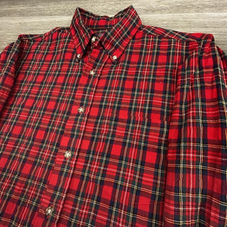 Vintage 60s Pendleton Flannel Lodge Shirt Mens Medium Red Plaid Wool Button USA image 5