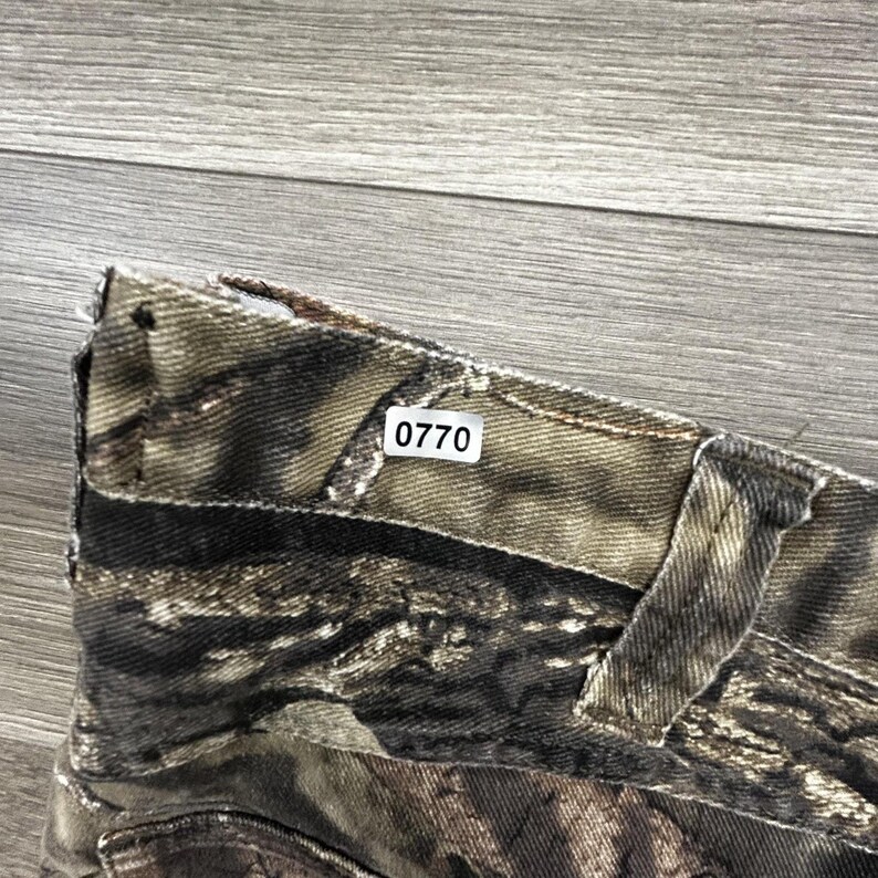 Pantalones de camuflaje vintage Mossy Oak para hombre, talla 36x32, color marrón, holgados, estilo skater Realtree, pierna ancha, estilo Y2K imagen 10