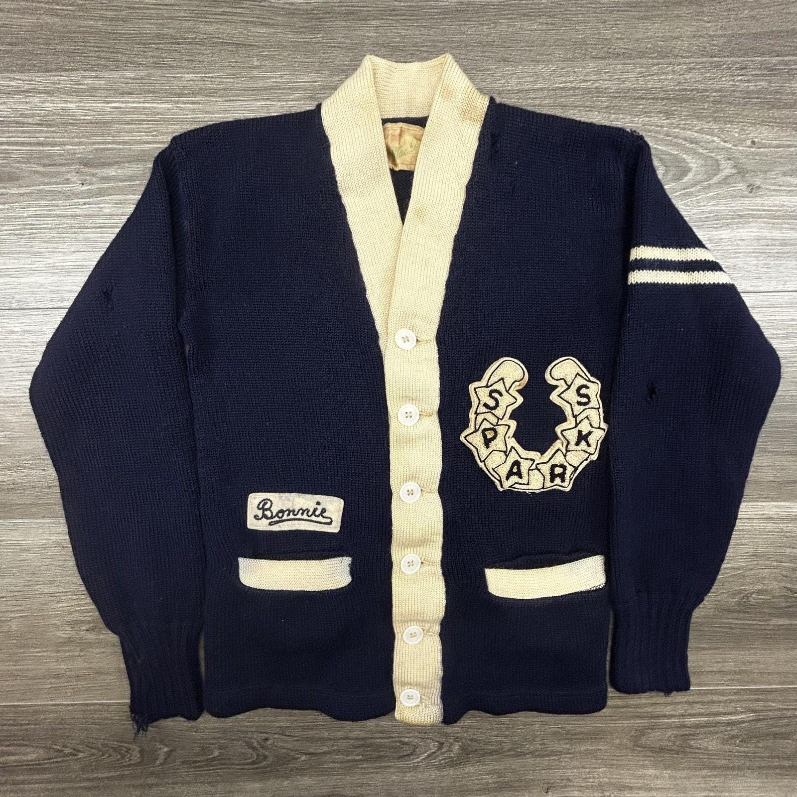 1940s Letterman Sweater - Etsy display picture 1
