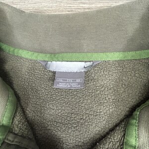 Vintage Nike Sweatshirt Mens 2XL Green 1/4 Zip Pullover Distressed Mock Neck Y2K image 6