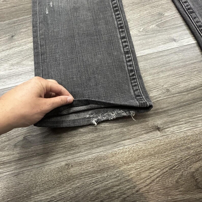 Vintage True Religion Ricky Jeans heren 36 x 32 grijs ontspannen bootcut houtskool VS afbeelding 5