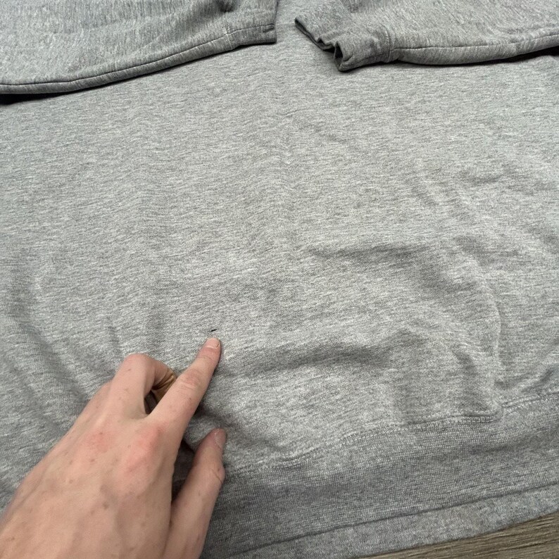 Sudadera vintage Carhartt para hombre, grande, gris, cuello redondo, logotipo bordado imagen 8