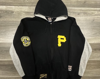 Vintage Pittsburgh Pirates Hoodie Mens XXL Black G-III Cooperstown World Series