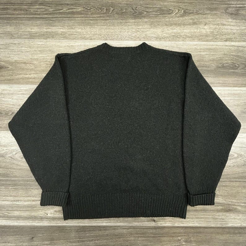 Pendleton Sweater Mens Large Green 100% Shetland Wool Crewneck Knit Heavy EUC image 2