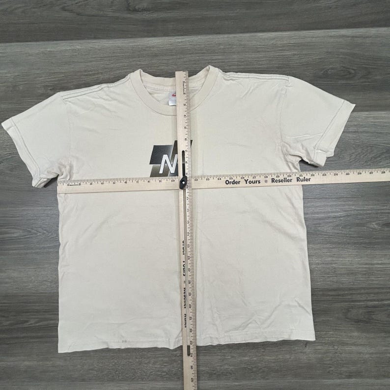 Vintage Nike Shirt Womens Large Neutrals N Logo Graphic Swoosh Retro Boxy 90s image 7