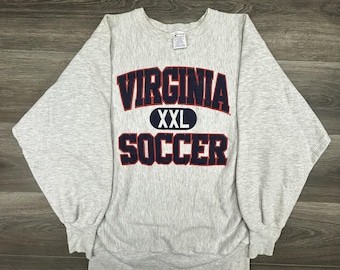 Bluza piłkarska Vintage Virginia Cavaliers XL Champion Reverse Weave USA z lat 90.