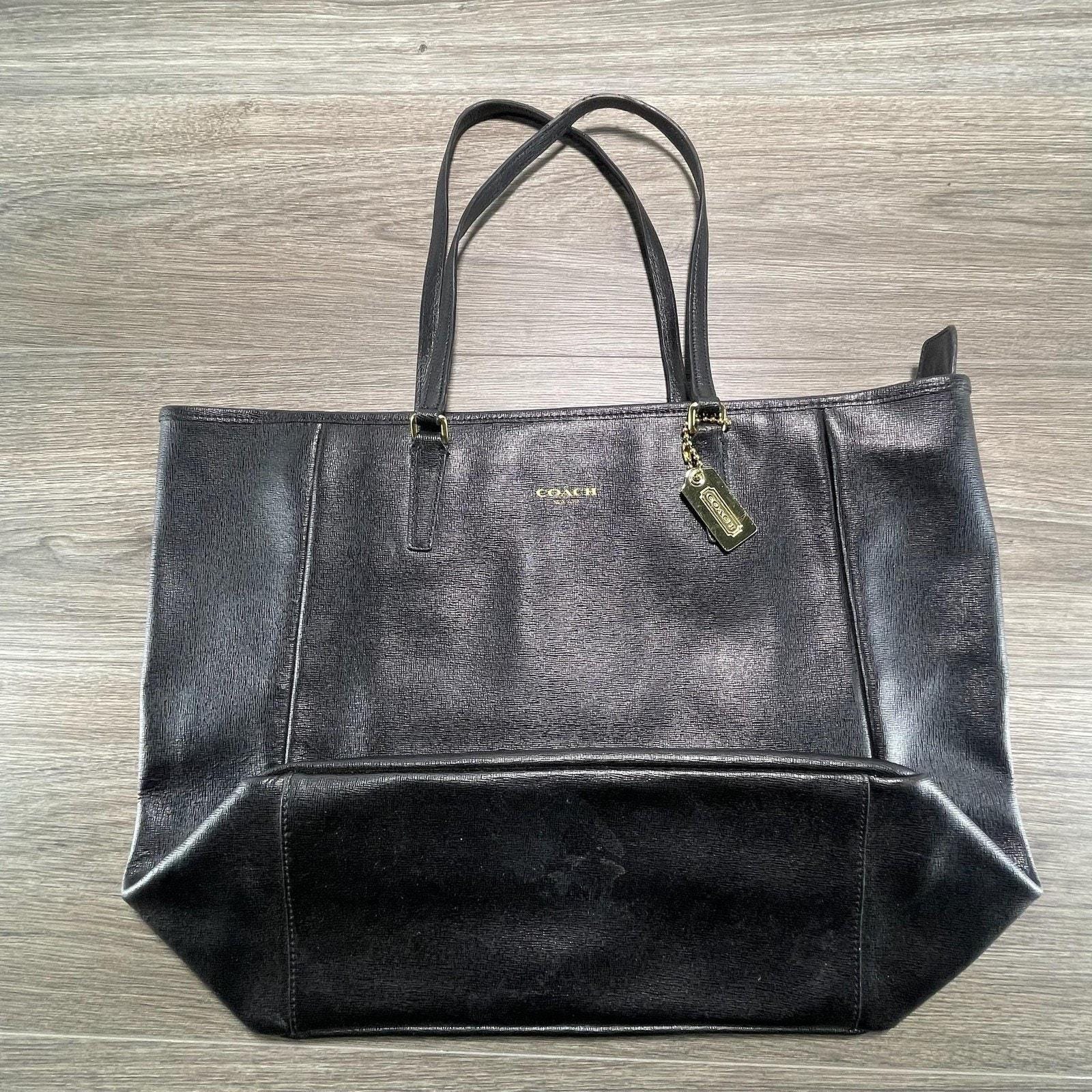 Vintage Black Coach Tote - Etsy