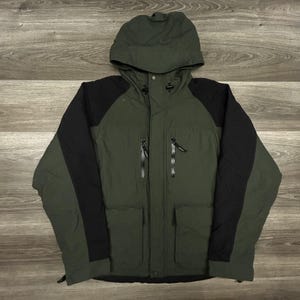 Vintage Cabela's Jacket Mens XLT Green Dry-Plus Hooded Parka Waterproof Gorp