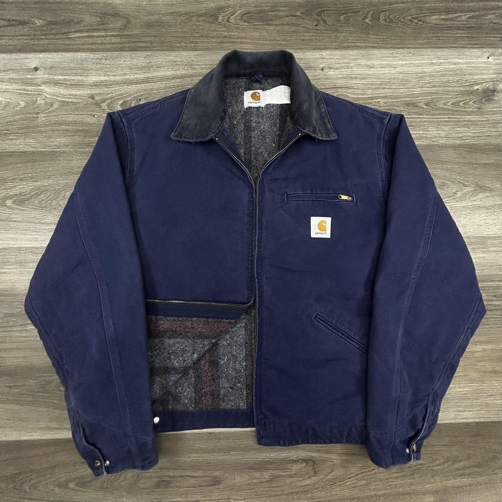 Carhartt Detroit Jacket Navy - Etsy UK