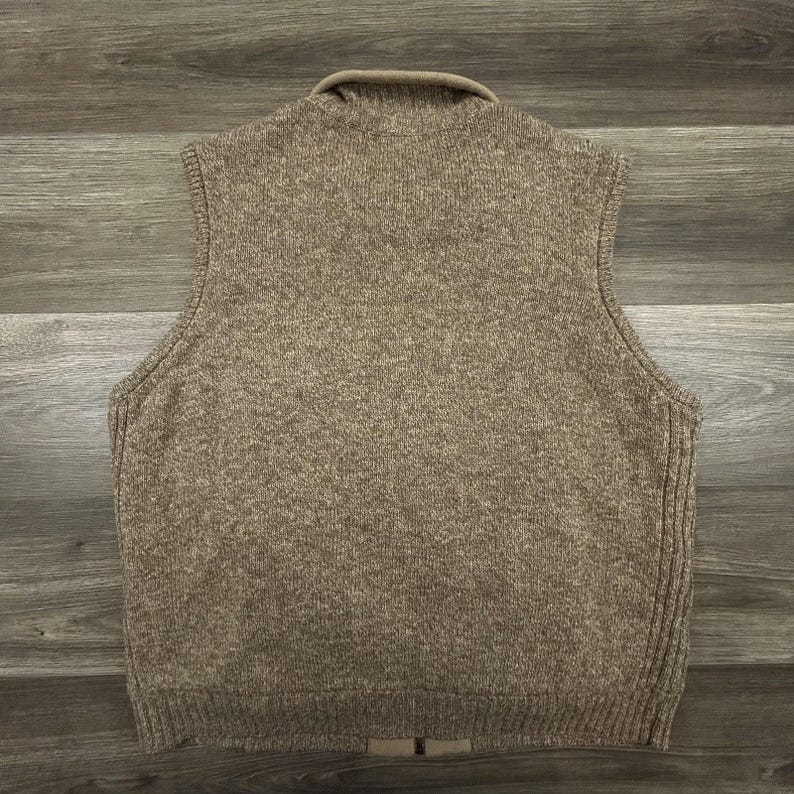 Pendleton Pullover Weste Herren Große Beige Shetland Wolle Full Zip Fleece gefüttert Bild 2