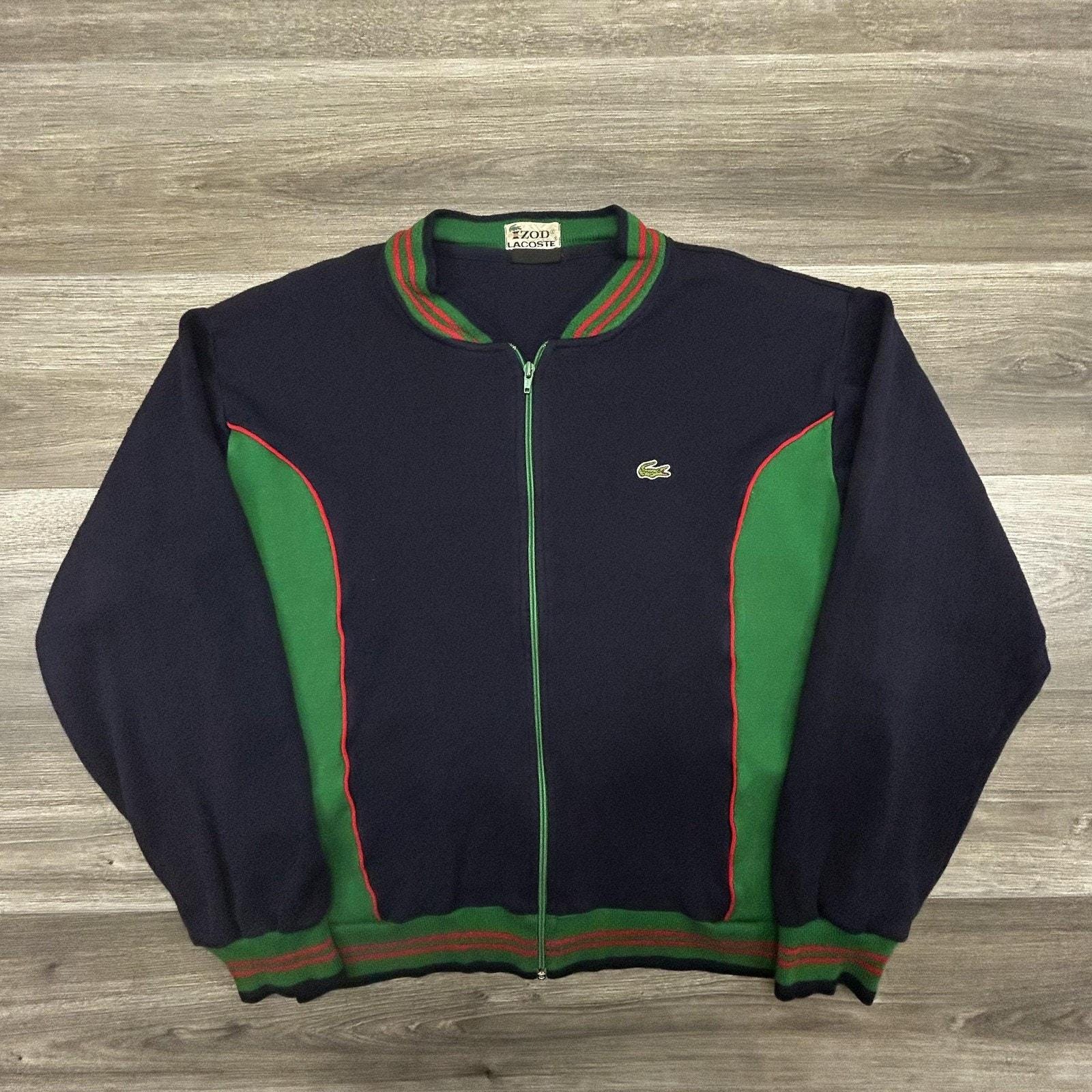 メンズウェア Vintage IZOD LACOSTE Reversible Jacket Vintage LACOSTE Jacket, 70s IZOD Lightweight Red Windbreaker