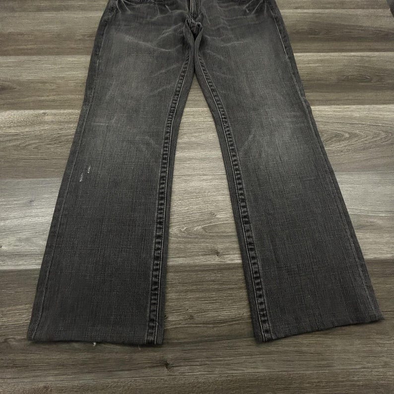 Vintage True Religion Ricky Jeans heren 36 x 32 grijs ontspannen bootcut houtskool VS afbeelding 4