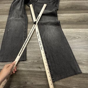 Vintage True Religion Ricky Jeans heren 36 x 32 grijs ontspannen bootcut houtskool VS afbeelding 12