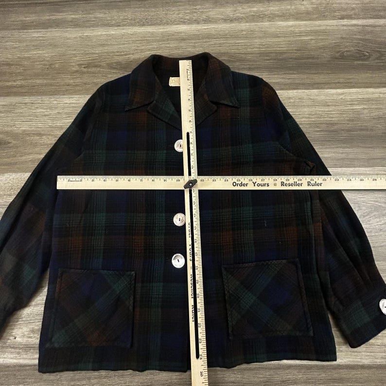 Vintage Pendleton Jacket Womens Medium Plaid Wool Button Front Pockets Flannel image 10