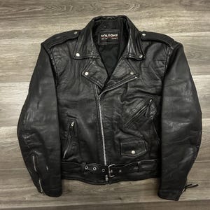 Vintage 90s Wilson Leather Jacket - Etsy