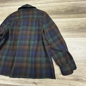 Vintage Pendleton Jacket Womens Medium Plaid Wool Button Front Pockets Flannel image 6
