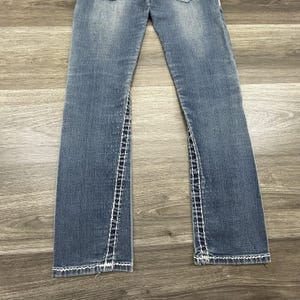 True Religion Jeans Womens 28x31 Joey Super T Low Rise Bootcut Straight Made USA image 6