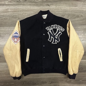 Vintage Yankees Leather Jacket - Etsy
