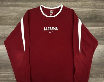 Vintage Alabama Crimson Tide Nike Center Swoosh-sweater heren 2XL rode fleece