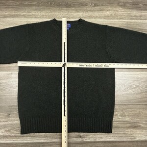 Pendleton Sweater Mens Large Green 100% Shetland Wool Crewneck Knit Heavy EUC image 6