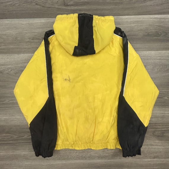 Vintage Nike Jacket Mens Large Yellow Hooded Full Zip Colorblock