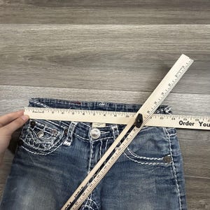 True Religion Jeans Womens 28x31 Joey Super T Low Rise Bootcut Straight Made USA image 11