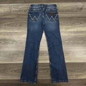 Wrangler Bootcut Jeans Damen 3 Blau Mittlere Waschung Low Rise Denim Taschen Y2K Bild 1