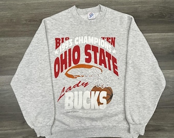 Vintage Ohio State Buckeyes Sweatshirt Adult Large Big Ten 1993 Women Basketball