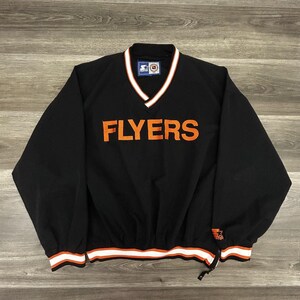 Vintage Philadelphia Flyers-pulloverjas heren XL zwart NHL Hockey Starter jaren 90