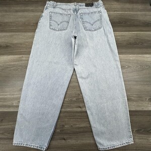 Vintage Levis SilverTab Jeans Mens 36x30 Light Wash Blue Loose Baggy Denim 90s