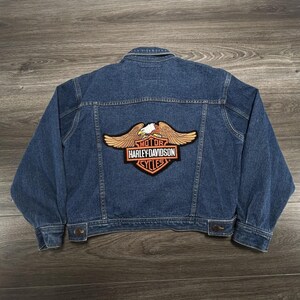Harley Davidson Vintage Denim Jacket - Etsy