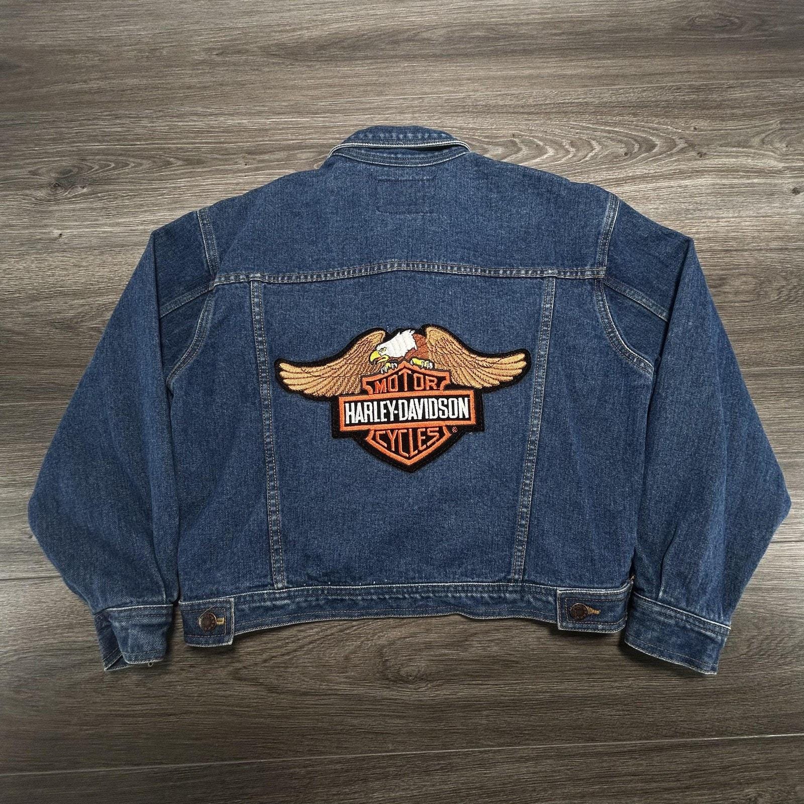 Harley Davidson Vintage Denim Jacket - Etsy