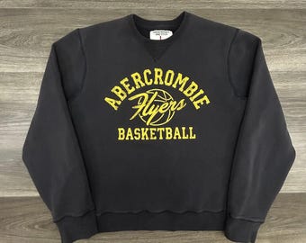 Abercrombie & Fitch Herrtröja Stor Svart Flyers Basketball 90-tal