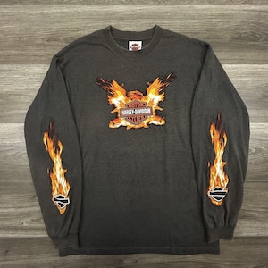 Harley Davidson Flame Long Sleeve - Etsy