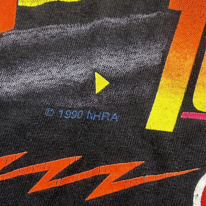 Camiseta vintage NHRA para hombre, talla XL, negra, sin mangas, para carreras de aceleración, año 1990, fabricada en EE. UU. imagen 5