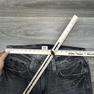 Vintage True Religion Ricky Jeans heren 36 x 32 grijs ontspannen bootcut houtskool VS afbeelding 11