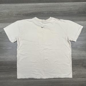 Vintage Nike Shirt Womens Large Neutrals N Logo Graphic Swoosh Retro Boxy 90s image 3