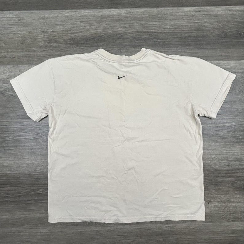 Vintage Nike Shirt Womens Large Neutrals N Logo Graphic Swoosh Retro Boxy 90s image 3